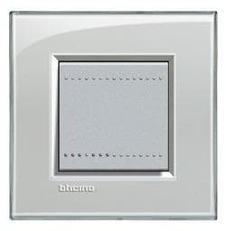 LivingLight - plaque rectangulaire 2 modules Gris givré