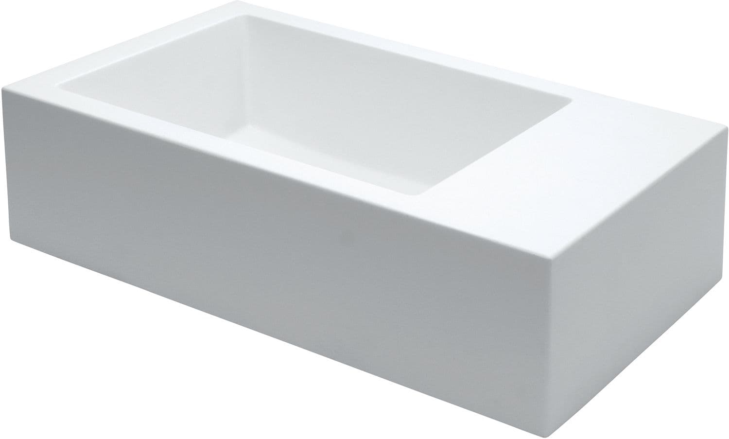 LAVE-MAINS NEWFORM 40-22CM SANS TROU GAUCHE/DROITE SOLID BLANC MAT