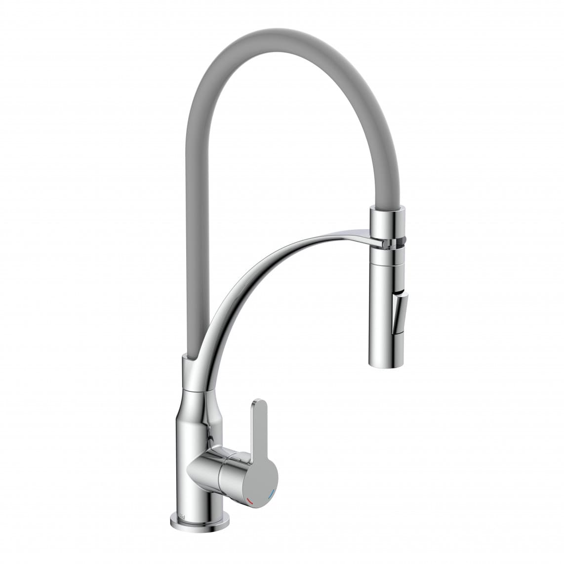 NI183CARCRB CARNEO Keukenkraan, chroom/zwart, met soft-touch slang