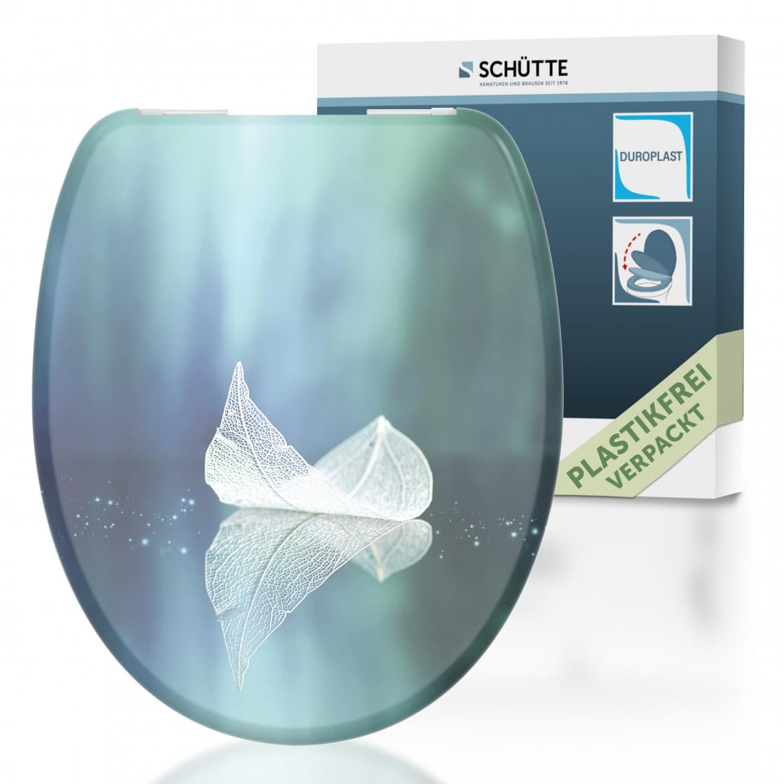 82153 abattant WC en Duroplast FALLEN LEAF, avec frein de chute