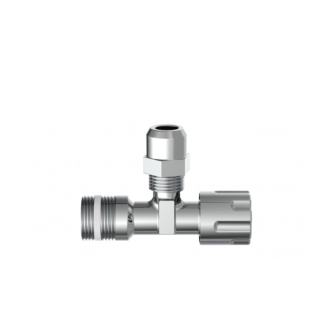 98480400 hoekstopkraan, 1/2"BU x 3/8"BU x 10 mmQ, met Duwrozet, zelfdichtend