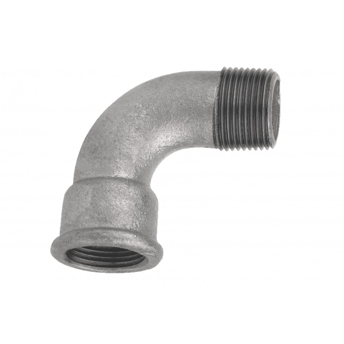 989674055 FM arc 90°, galvanisé, 1" F x 1" M, (1a)