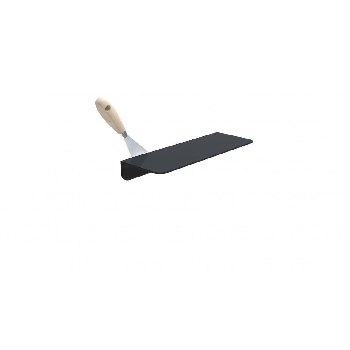 BA0956 Tablette de douche, noir, à coller