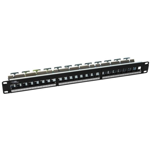 Panneau de brassage Keystone 24 ports vide avec support de barre