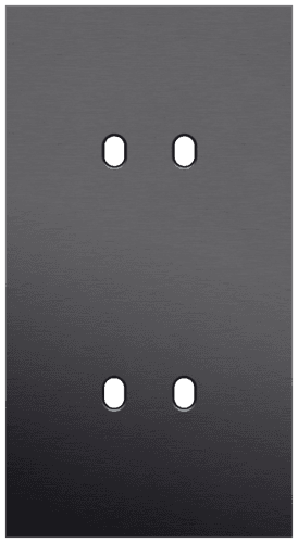 Plaque de recouvrement double, verticale 71 mm d'entraxe, pour des fonctions de commutation double, couleur Niko Toggle alu black brushed