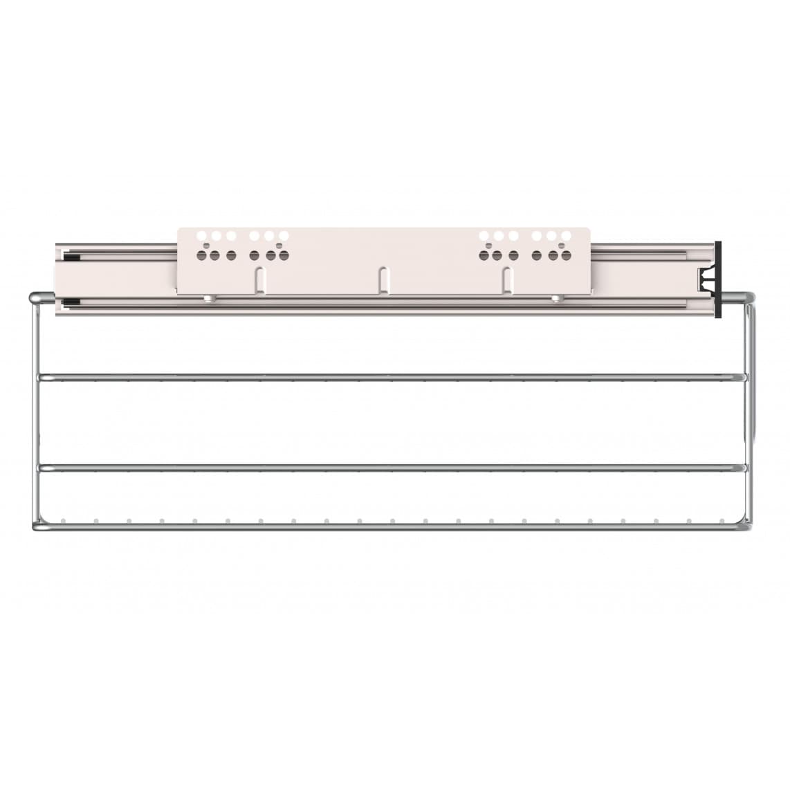 4328 tiroir télescopique, chromé, 495 x 140 x 440 mm, pour armoire de 60cm