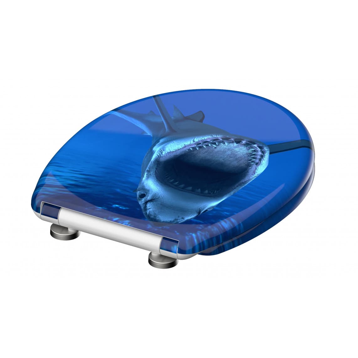 82371 abattant WC en Duroplast SHARK, avec frein de chute et déclipsable