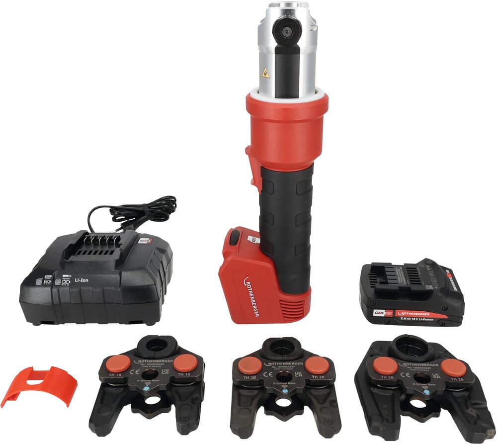 Rothenberger Romax Nano presse hybride avec mâchoires TH 16-20-26