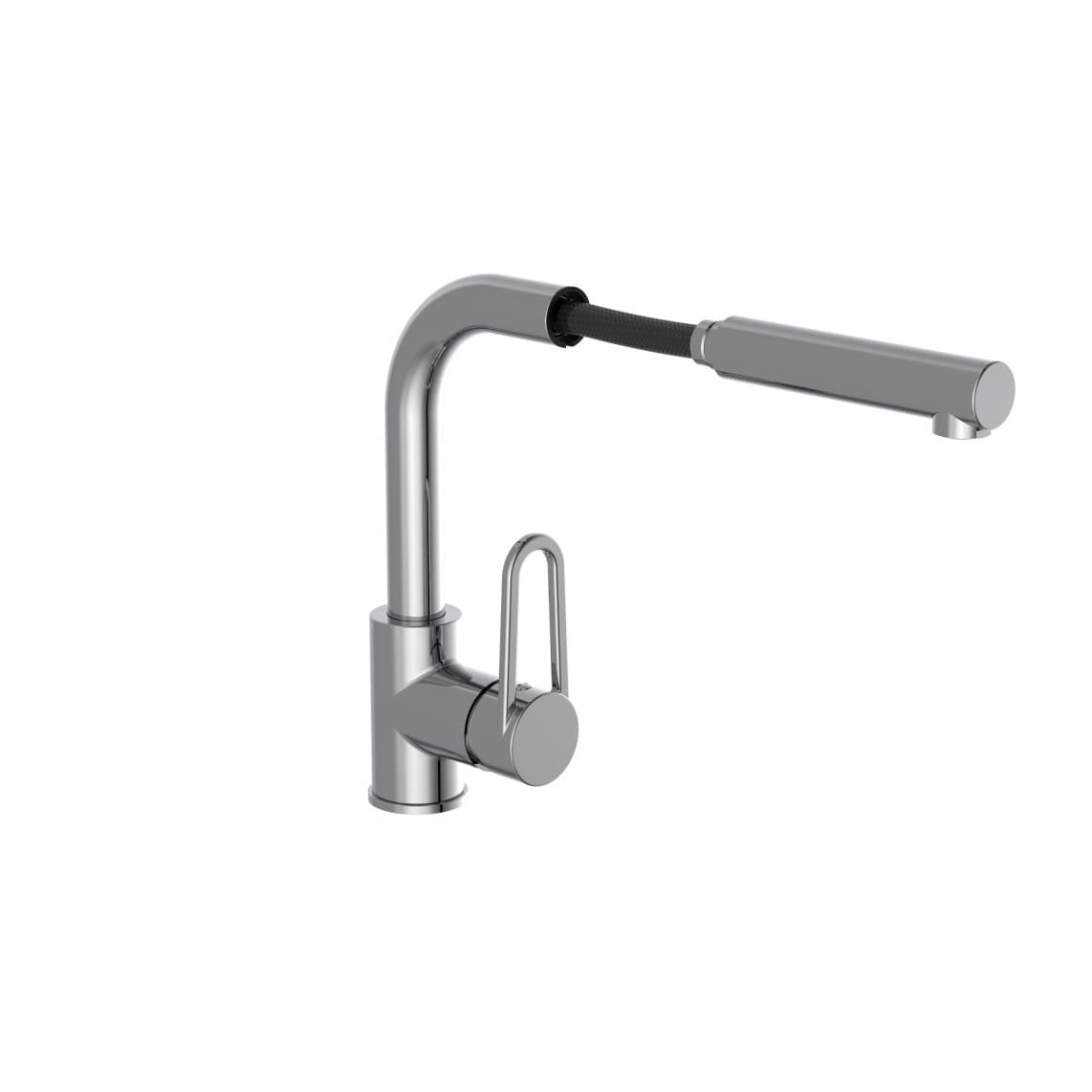 26230 DESIGN RING Mitigeur évier, chromé, avec bec extractible