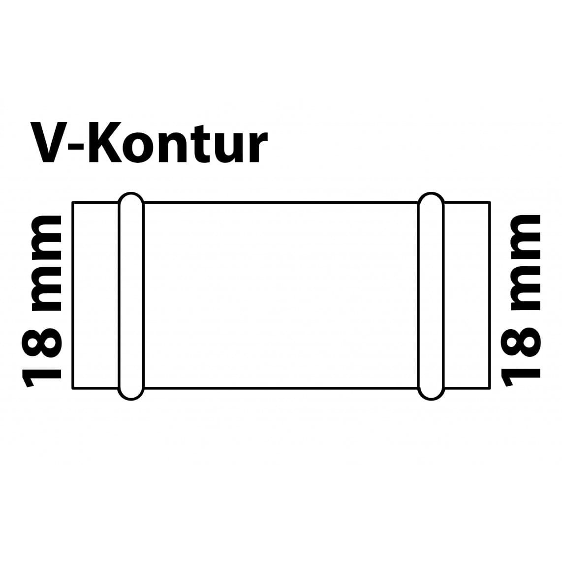 988616354 CU manchon double, vierge, 18 mm, 2 manchons, (P5270)