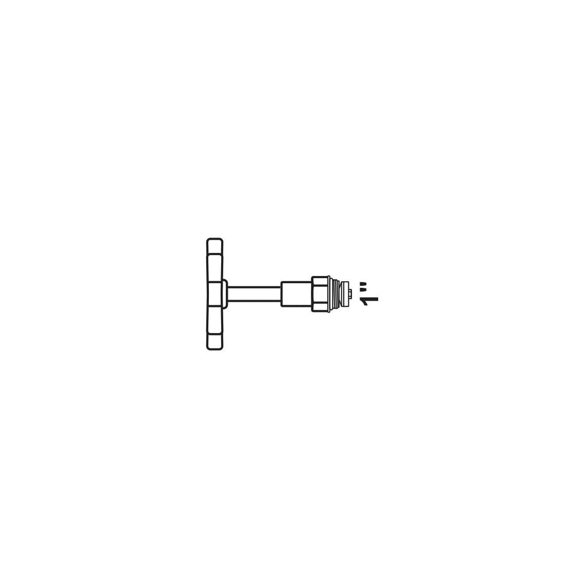 989193255 Upper part, with long spindel, for Y-type valve with backflow preventer 1"