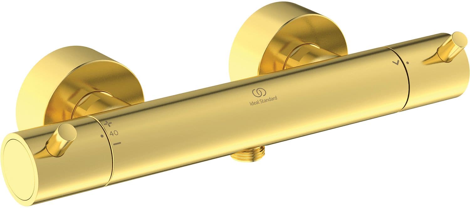 THERMOSTAT DOUCHE CERATHERM T125 IDEAL STANDARD POIGNEES DE GOUPILLE BRUSHED GOLD
