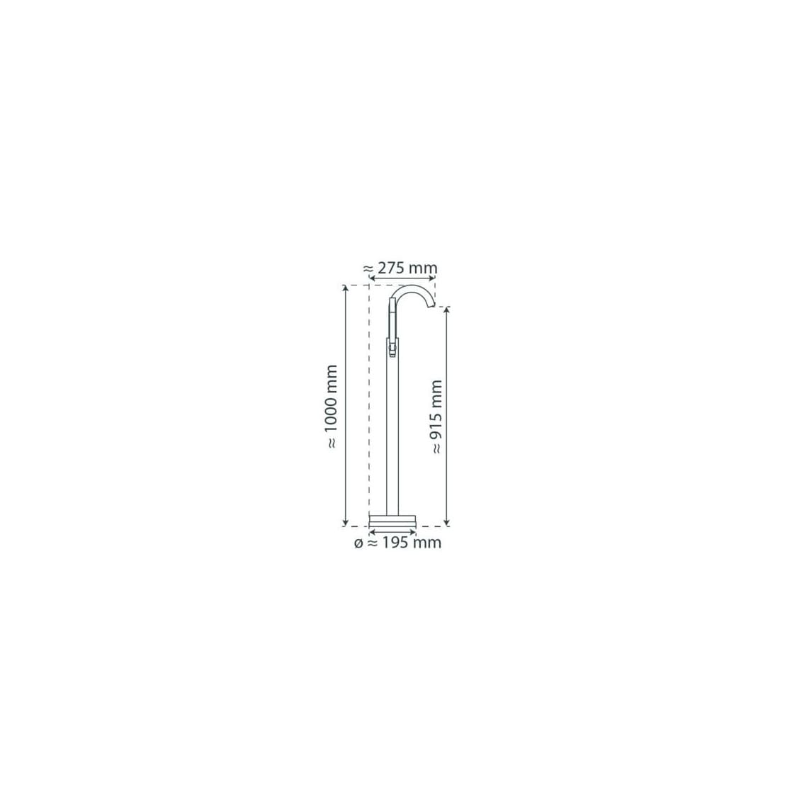 75800 CORNWALL Mitigeur bain/douche, chromé, détaché