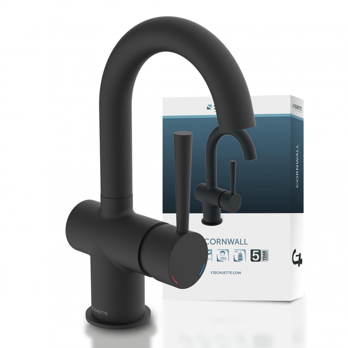 79016 CORNWALL Mitigeur lavabo, noir mat