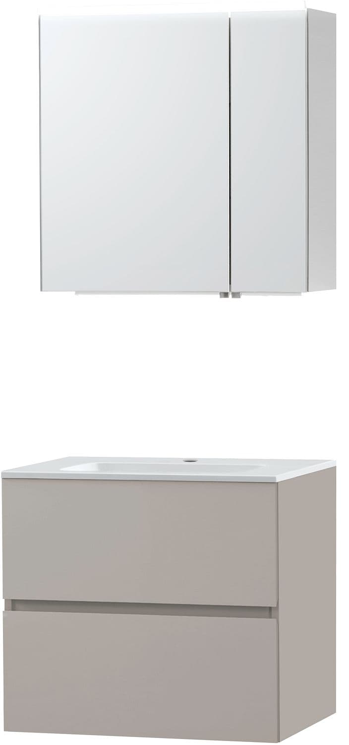 MEUBLE MOLTO POUDRE GRIS 70 MARBRE SYNTHETIQUE ARMOIRE TOILETTE