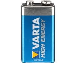 Pile E block 9v 6LR61 alcaline 550mAh longueur 26.5mm largeur 17.5mm hauteur 48.5mm