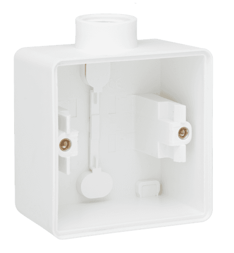 Boîte en saillie simple étanche aux projections d'eau avec une entrée M20 pour une fonction, couleur blanc