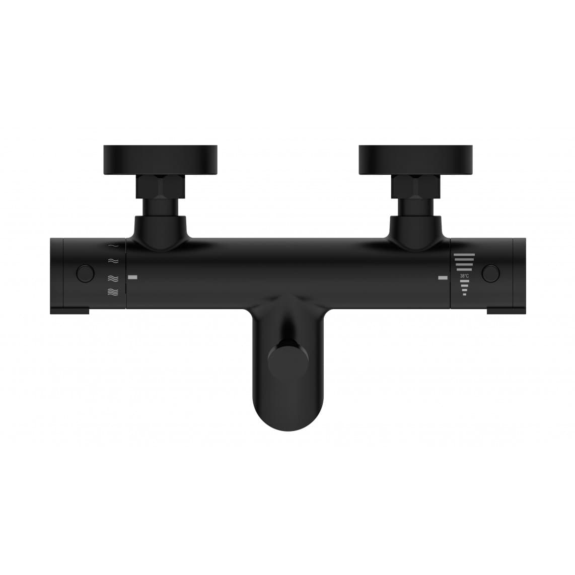 52476 LONDON Mitigeur thermostatique bain/douche, noir mat