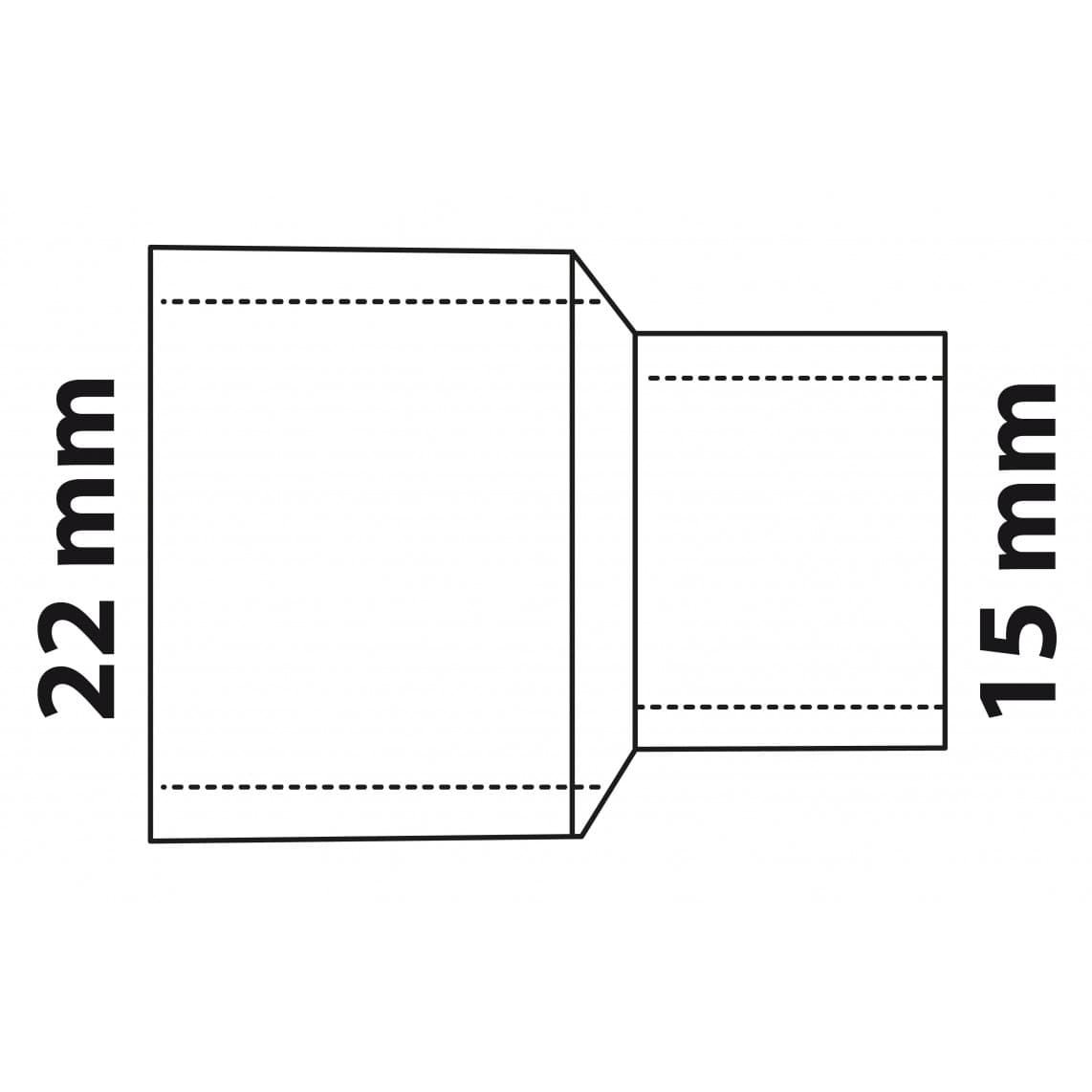 989064017 CU manchon réducteur, vierge, 22 mm x 15 mm, 2 manchons, (5240)