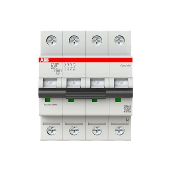 Disjoncteur VY30 3 pôles + N courbe C 20A 3kA