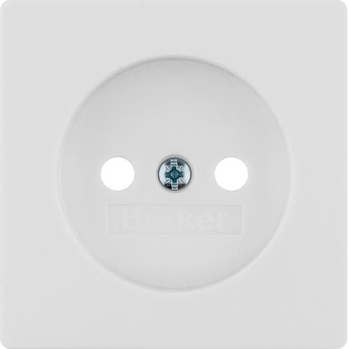 Sets de finition pour prise de courant sans terre Berker Q.1 / Q.3 Blanc polaire, Velours
