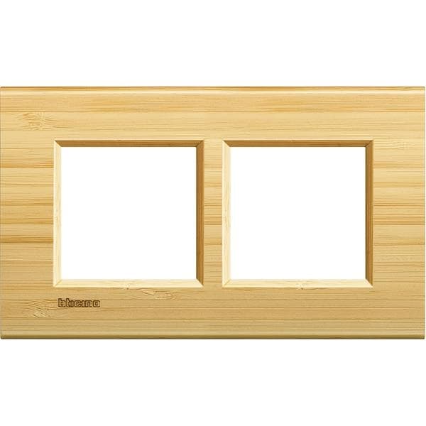 LivingLight - plaque rectangulaire 2 x 2 modules 57mm Bambou