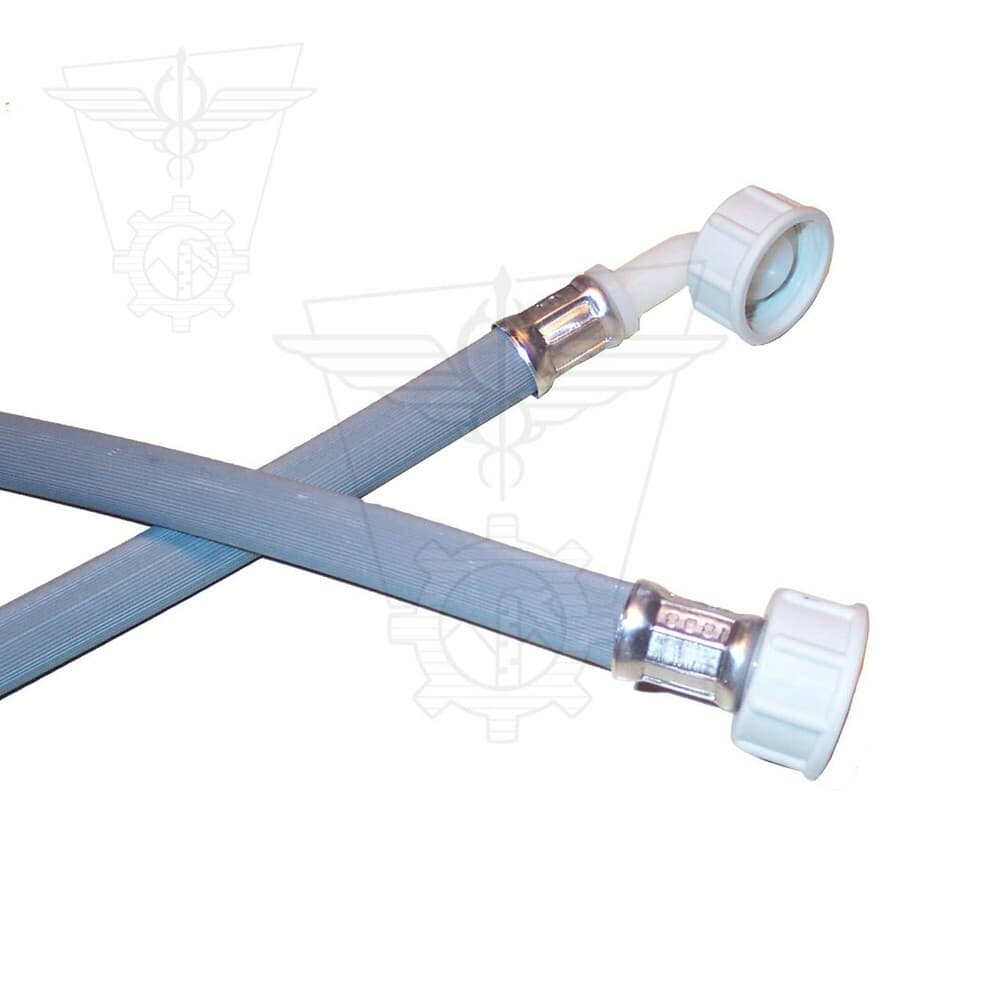 Flexibles de pression caoutchouc machine à laver L 1500 mm 3/4" FF X 3/4" FF 90°