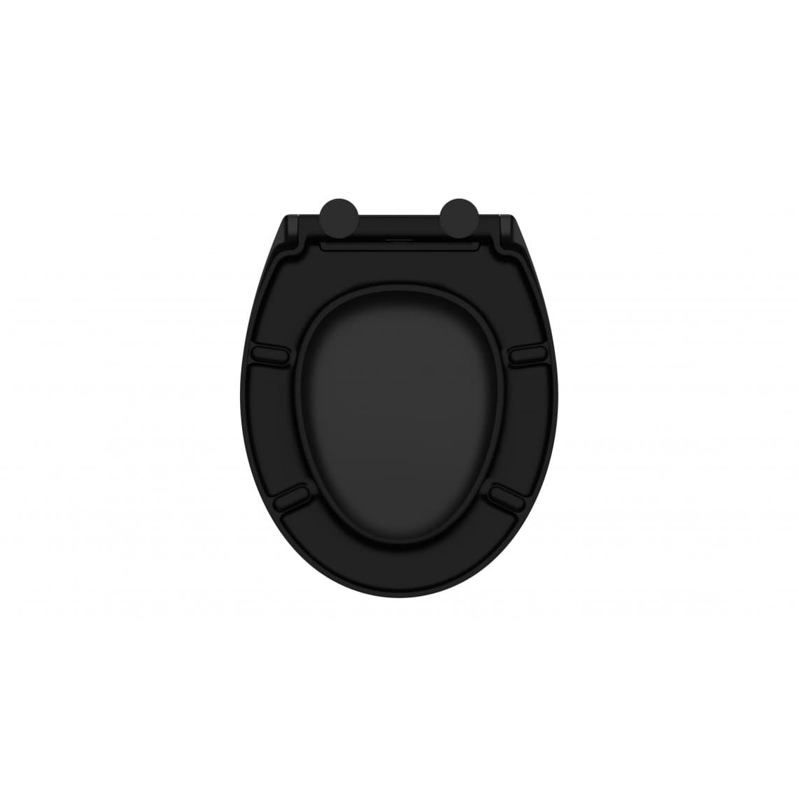 82410 abattant WC en Duroplast noir, avec frein de chute et déclipsable