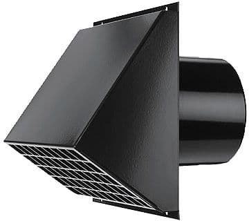 PASSAGE MURAL POUR SYSTÈME DE VENTILATION D 150MM NOIR