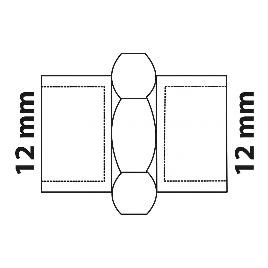 989241255 BR raccord à visser, vierge, 12 mm, à joint conique, 2 manchons (4340)
