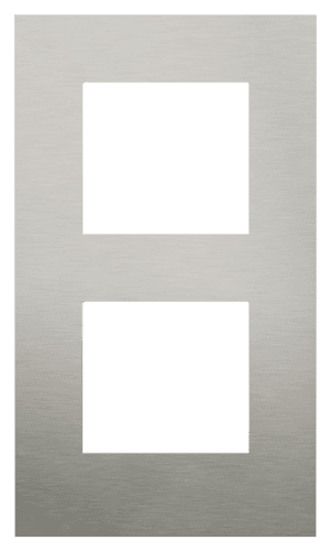 Plaque de recouvrement double, entraxe de 60 mm, verticale, couleur Niko Pure stainless steel on anthracite