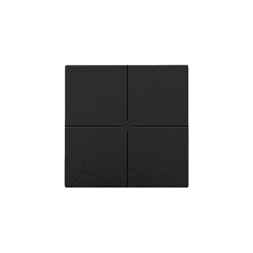 Bouton-poussoir quadruple pour Niko Home Control, couleur piano black coated