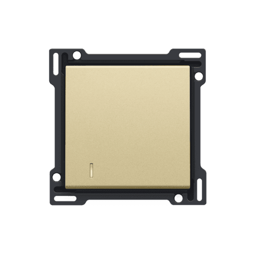 Set de finition avec voyant pour interrupteur ou bouton-poussoir simple, couleur gold coated