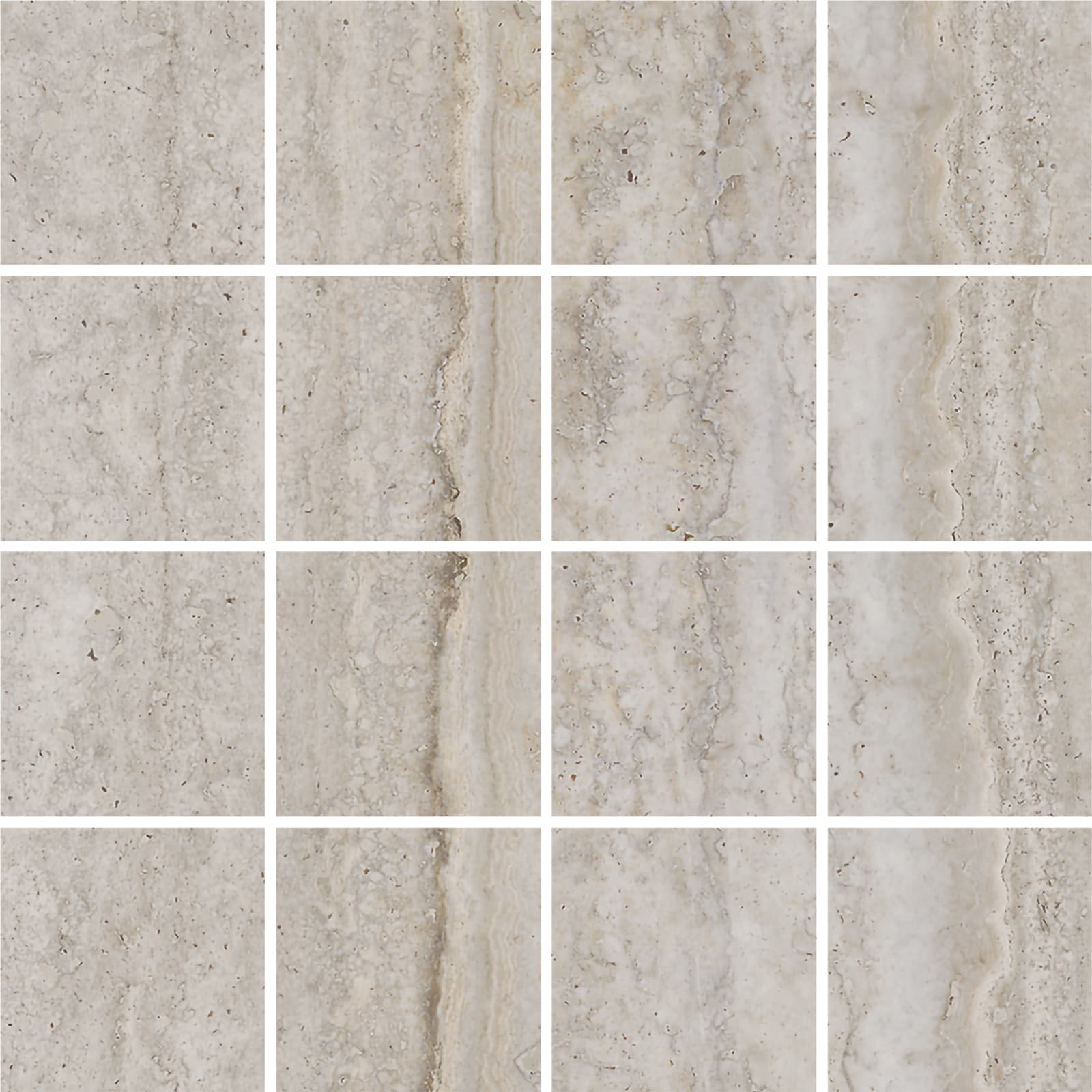 MOSAICO TRAVERTINO GREIGE 30X30 (7X7)