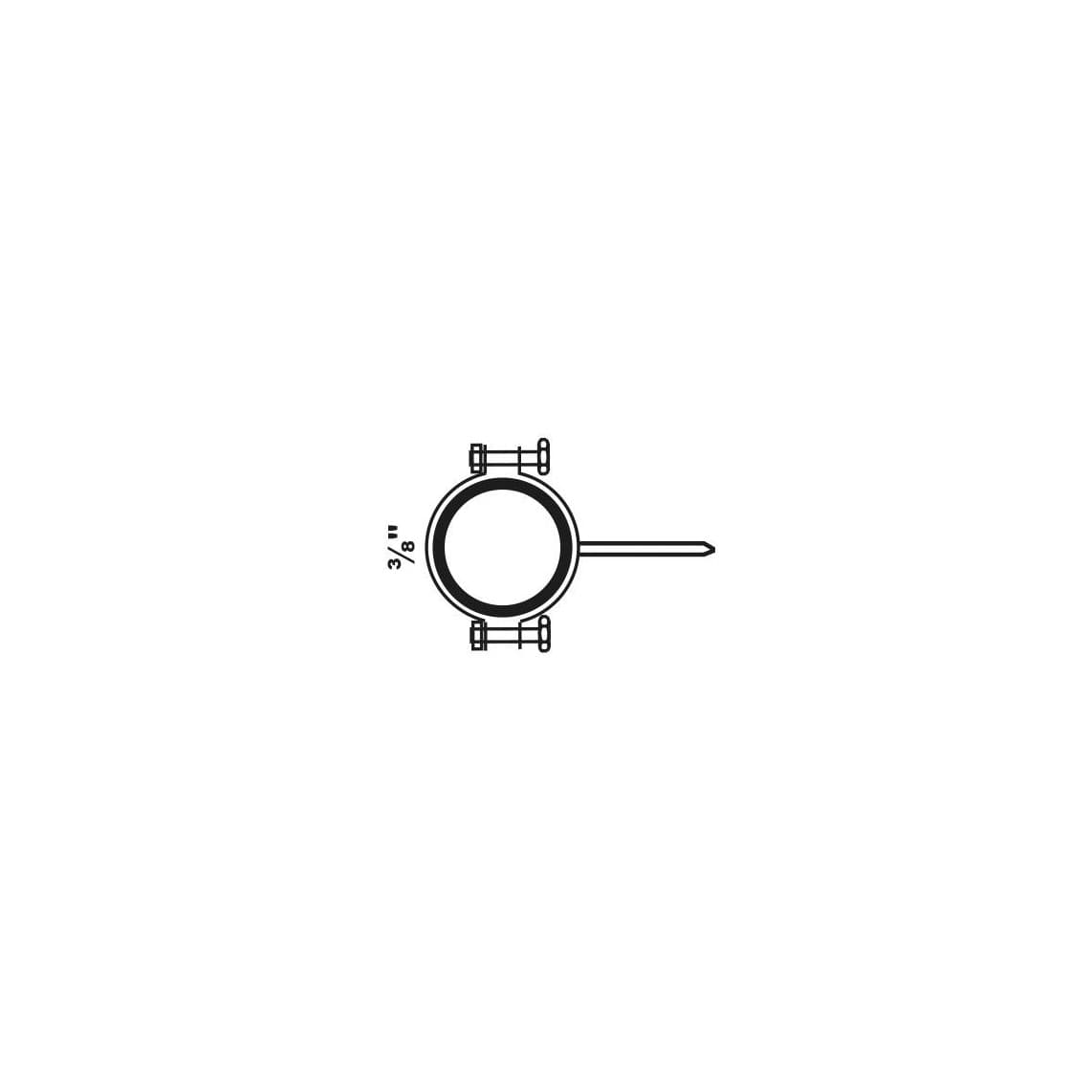 973570517 collier pour tuyau, 3/8", insonorisé, avec clou à frapper