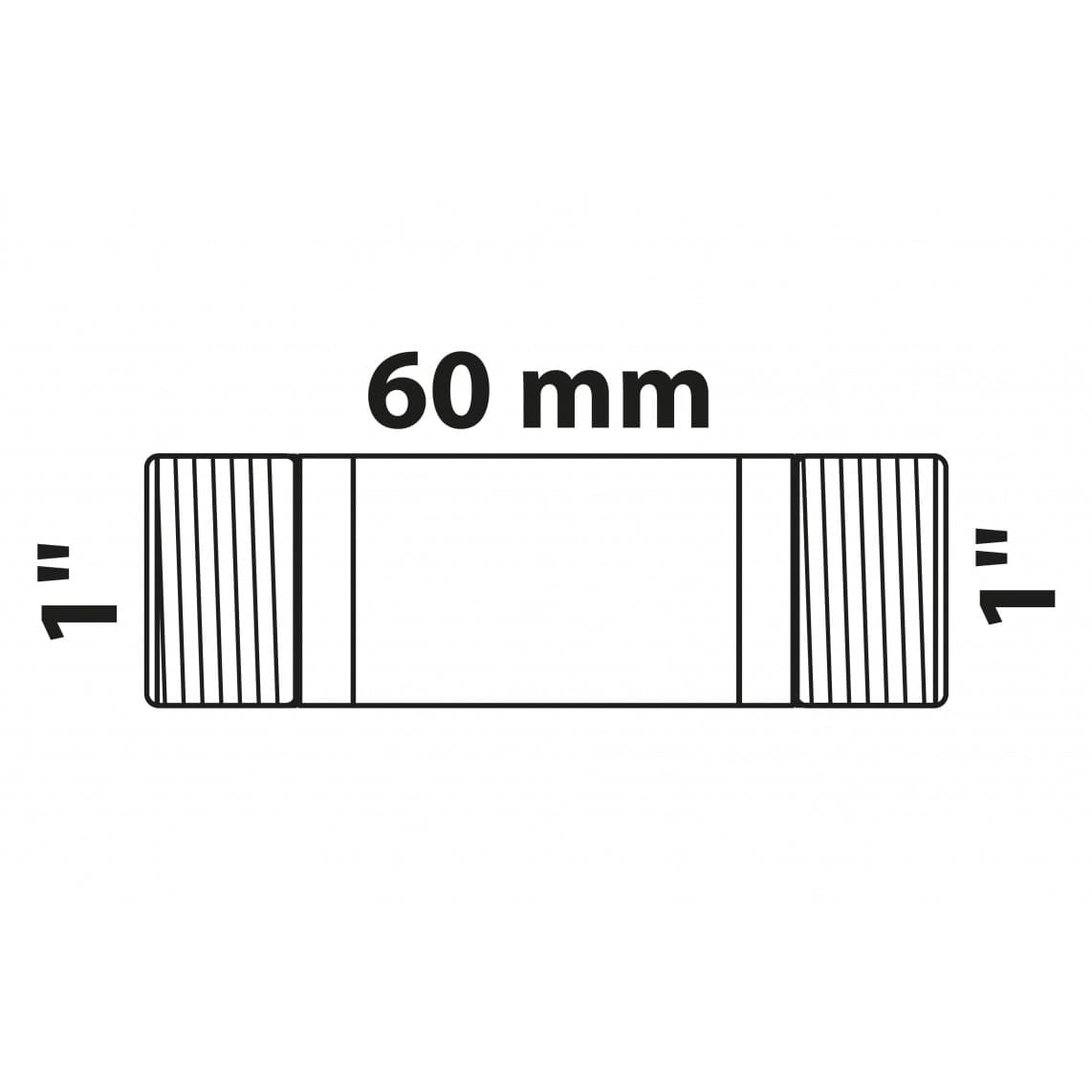 988963113 BR mamelon double, vierge, 1" x 60 mm, (3530)
