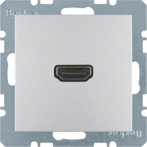 Prise Hdmi Berker S.1 / B.3 / B.7 Alu, mat