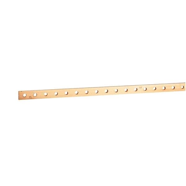 Barre Cuivre 12 x 4mm - longueur 990mm à trous taraudés M5 - 160A