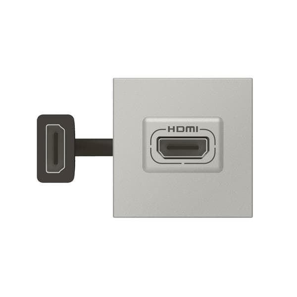Mosaic prise HDMI préconnectée 2 modules Alu