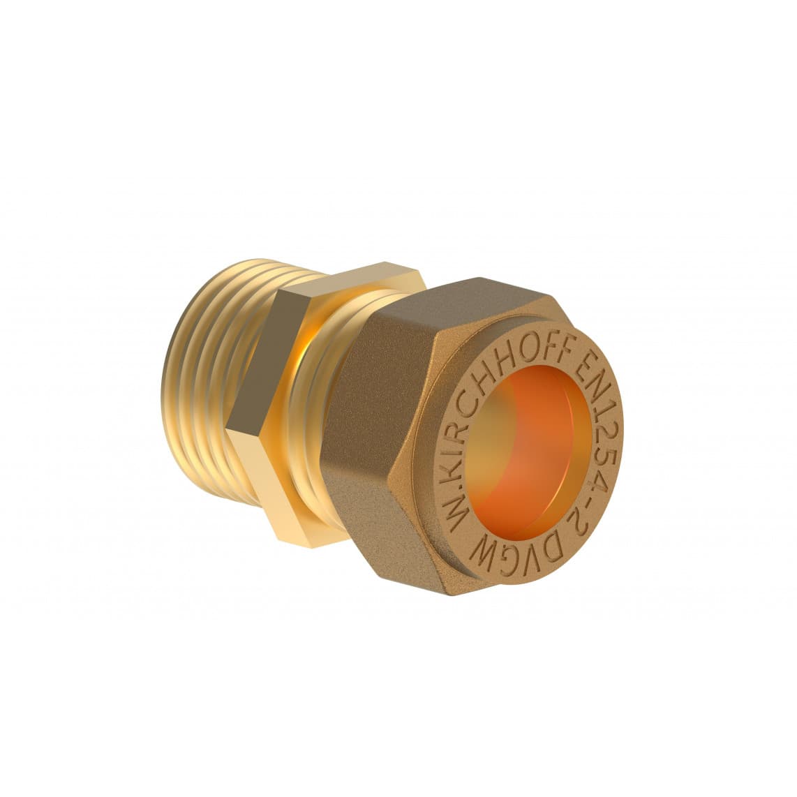 989457117 LT pièce intermédiaire, vierge, 12 mm x 3/8" M, raccord à serrer pour tube en cuivre,