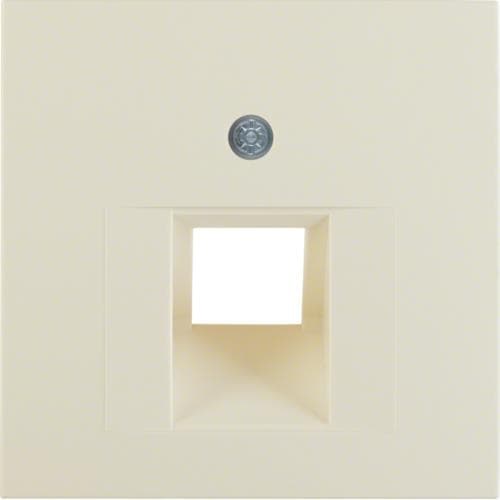 Enjoliveur pour prise informatique simple Berker S.1 / B.3 / B.7 Blanc, brillant