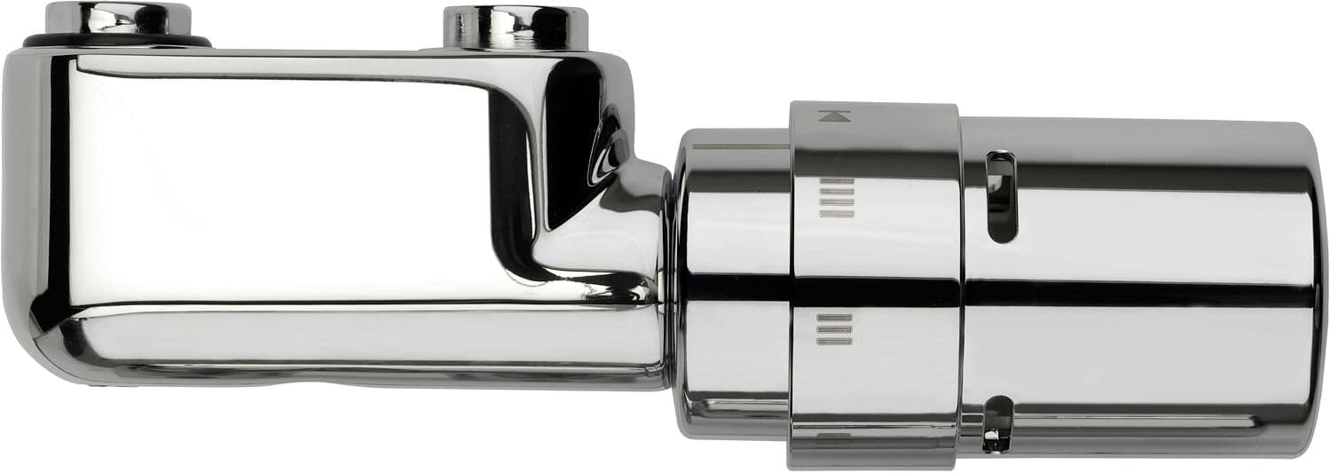 SET VANNE DESIGN AVEC TETE THERMOSTATIQUE DE LUXE VASCO EQUERRE CHROME