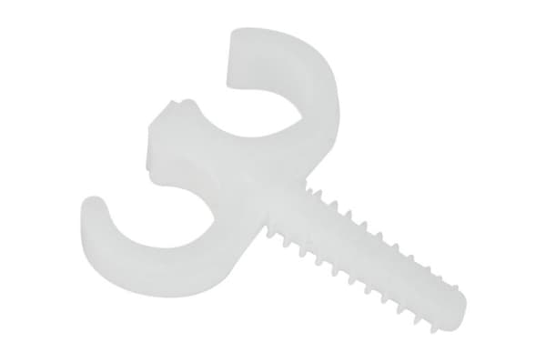 Clips cheville retourné en PVC double 2 x 16 - 20mm