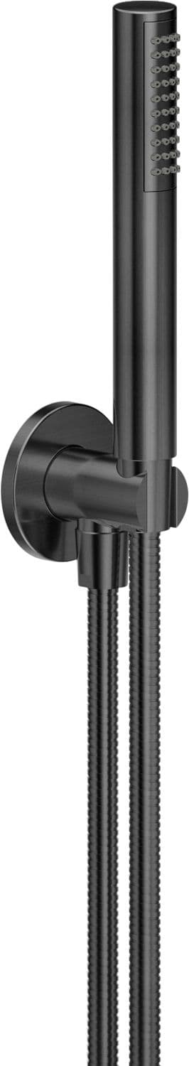 GARNITURE DE BAIN+COUDE DE RACCORD MURAL UNIVERSEL NOBILI GRAPHITE BROSSÉ