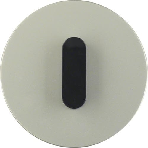 Plaque de recouvrement avec manette pour interrupteur rotatif / poussoir Serie R.classic Inox / Noir