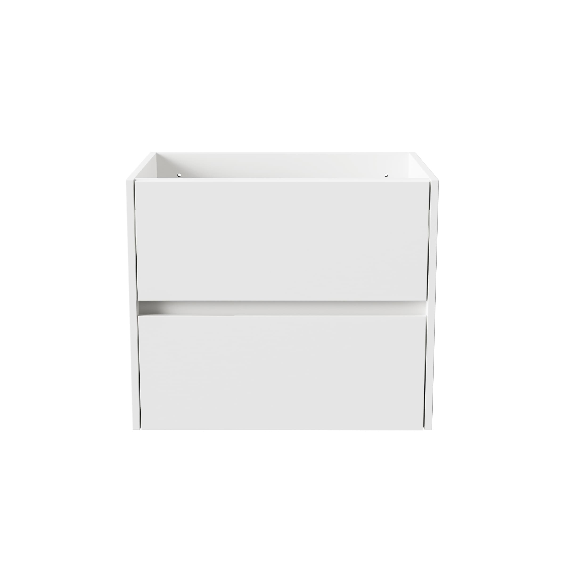 ALONI HAYAT Under-Washbasin Vanity Unit - 2 Drawers - Without Handle - Soft Close – 59,5X50X45 CM - Glossy White