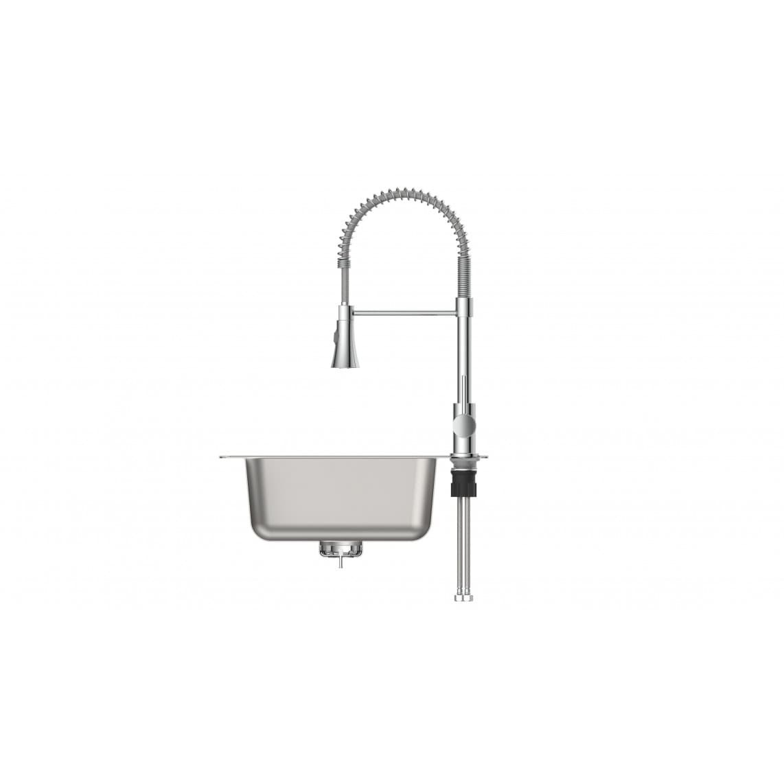 NI183ESCR-PR LEON Sink mixer, chrome, with pull-out sprayer