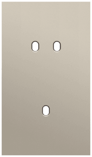 Plaque de recouvrement double, verticale 60 mm d'entraxe, pour une fonction de commutation double et une simple, Niko Toggle steel champagne coated