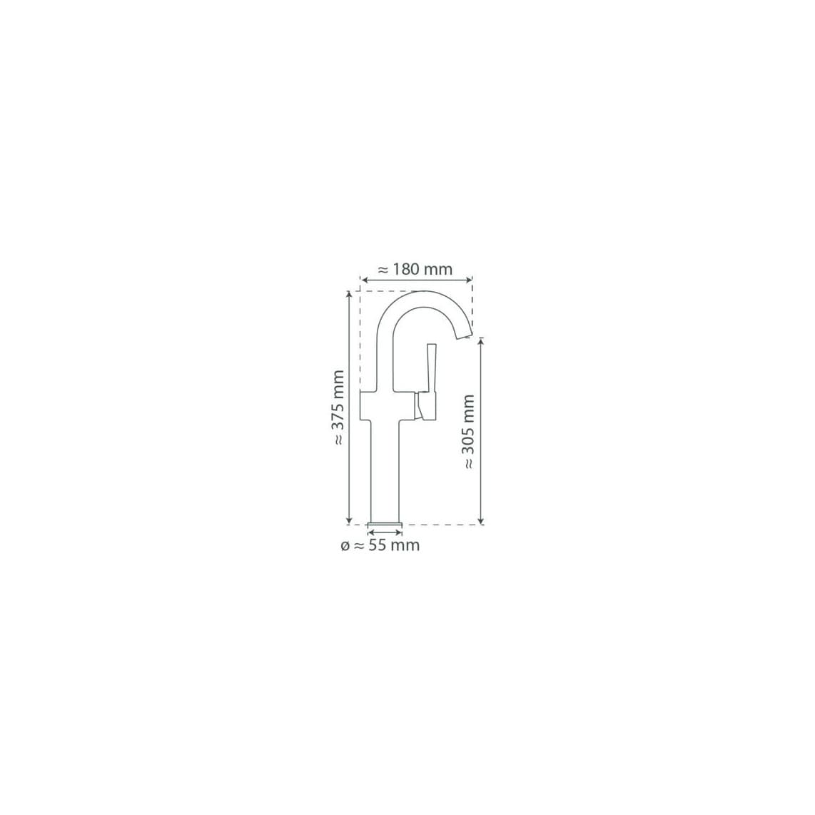 79011 CORNWALL Mitigeur lavabo, chromé, pour vasque à poser