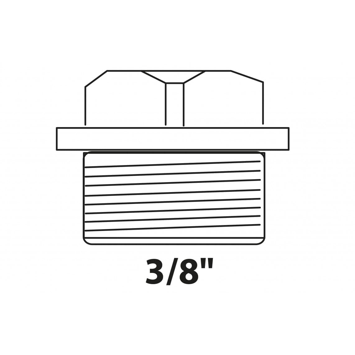 988958155 BR bouchon, vierge, 3/8" M, (3290)